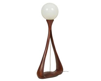 Mid-Century walnut lamp