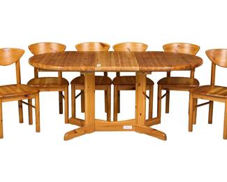 Danish Mid-Century Table Set with Chairs