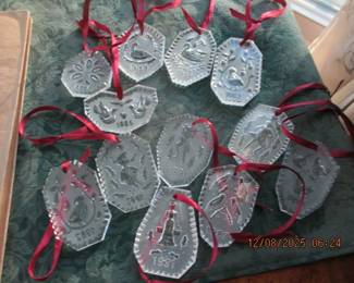 12 days of Christmas Waterford ornaments