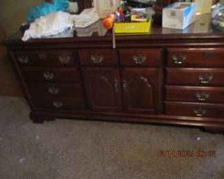 Matching dresser and mirror