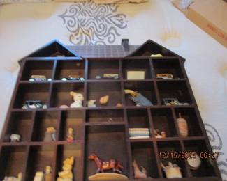 Miniature shelf with miniatures