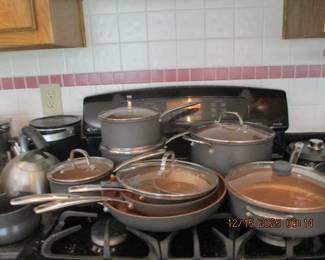 Gotham Steel set of pans (mostly unused)