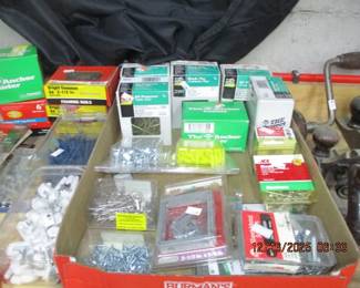 Assorted nails and screws
