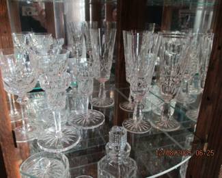 Waterford Flutes and wine goblets