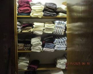 lots of linens and bedding and bath