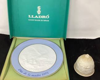 Lladro 1972 Plate And 1989 Bell