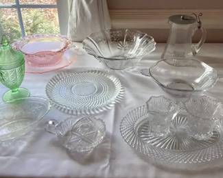Glass Serving Pieces To Include Depression And Cut
