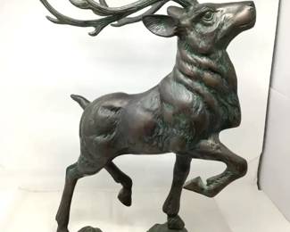 Large Bronze Elk Sculpture