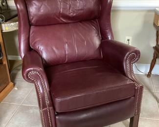Maroon Leather Recliner