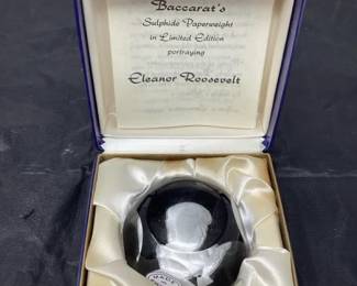 Baccarat Of France Eleanor Roosevelt Sulfide Paperweight