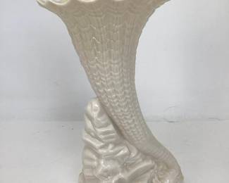 Belleek Of Ireland Cornucopia Vase