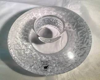 Orrefors Sweden Glass Candle Holder