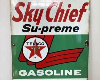 Vintage Original 1961 Texaco Sky Chief Sign