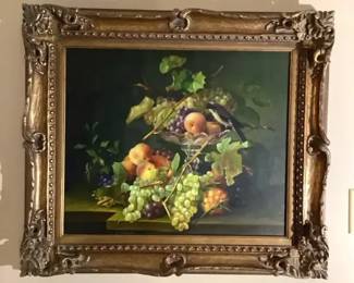 Framed Painting On Canvas - Still Life