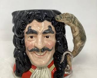 Royal Doulton Captain Hook Toby Mug w/ COA