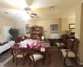 1920s antique, Austrian acacia wood 11 piece Dining Suite