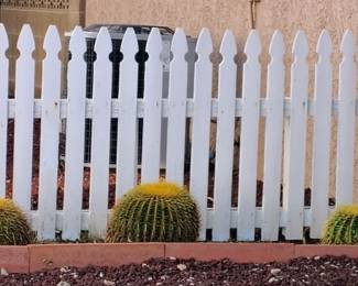 10 ft white picket fence