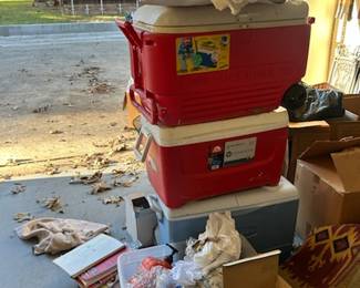 Several huge coolers 