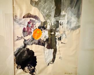 Love the colors in this abstract art by Jean Sartor