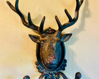 Deer wall coat rack hook