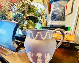 Wedgwood pale blue Jasperware milk pitcher 