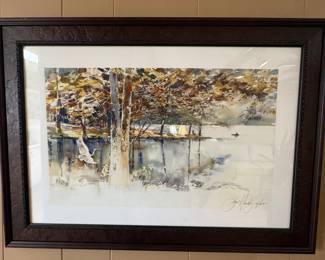 Framed creek scene