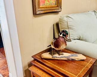 Nesting tables. field of popppies