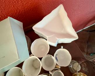 Christmas tree desert plates