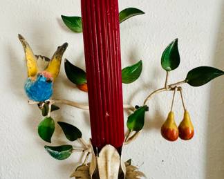 Pair of vintage bird sconces