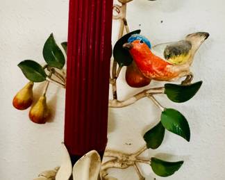 Pair of vintage bird sconces
