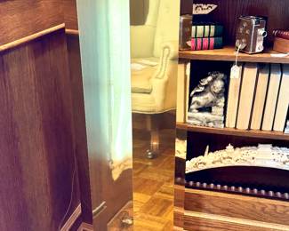 SOLD Brass clad octagon shape pedestal. 42.25x 12x12”. Two available.