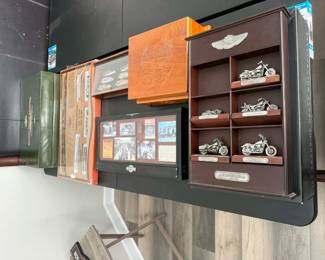 Franklin Mint Pewter Cars & Knives - Harley Davidson Train Set - NIB Harley 