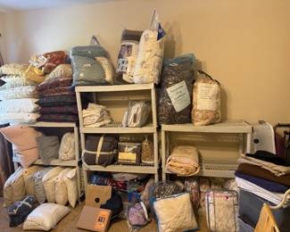 Sheets, curtains, pillow, comforter sets, towels