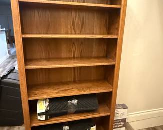 Solid oak book shelf.