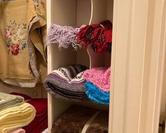 laundered blankets and throws