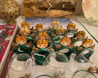 vintage angels napkin rings