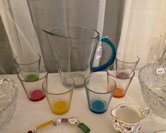 Pasabahce pitcher and glasses set