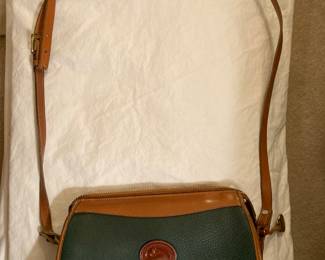 Vintage Dooney and Bourke green pebbled crossbody purse