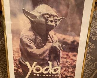 Vintage weekly reader Yoda folding poster