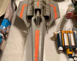 Vintage Star Wars X-wing on stand