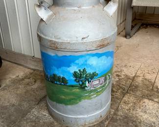 painted milk can