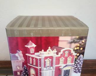 This is a Mervyn's Village Square Fire Station Christmas village lighted building. 
It is part of the Village Square collection by Mervyn's. 
The item is a lighted ceramic or porcelain collectible, often released around the holidays. 
It was manufactured in various years, including 1992 and 1997. 
The building is designed to be a festive, illuminated addition to a Christmas village display. 
Vintage Mervyn's Village Square Fire Station Lighted 97 ...
Item description from the seller. This vintage Mervyn's Village Square Fire Station from 1997 is a must-have for collectors of hol...

eBay

Vintage Mervyns Village Square 992 Christmas Ceramic ...
Not for sale. This Mervyn's Village Square Firehouse Christmas Ceramic Lighted Fire House is a perfect addition to your holiday vi...

Poshmark

Christmas Village Square Mervyns Lighted Fire Station With Light ...
Christmas Village Square Mervyns Lighted Fire Station With Light, Holiday 2002. 4 interest-free payments of $23.73 available with.


