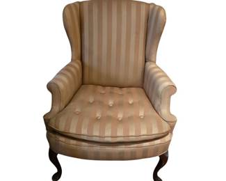 Nice Wingback Accent Chair Gold Stripe