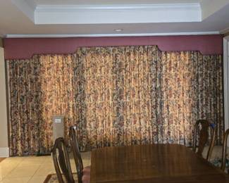Custom Made Window Treatment Dining Room