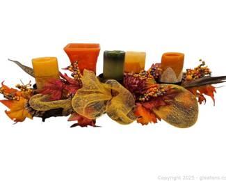 Orange Candles and Centerpiece Lot