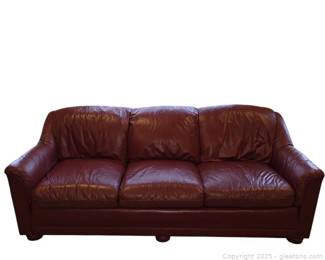 Traditional Leathercraft Leather 3 Person Sofa