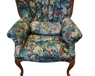 Queen Anne Style Wingback with Pillow