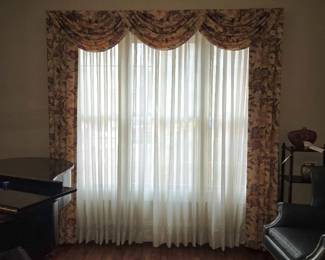 Custom Made Window Treatment Living Room