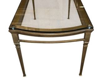 Glass Top Coffee Table with Metal Base