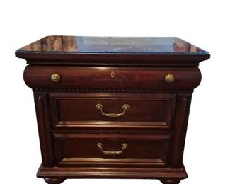 Lineage Glass Top Nightstand